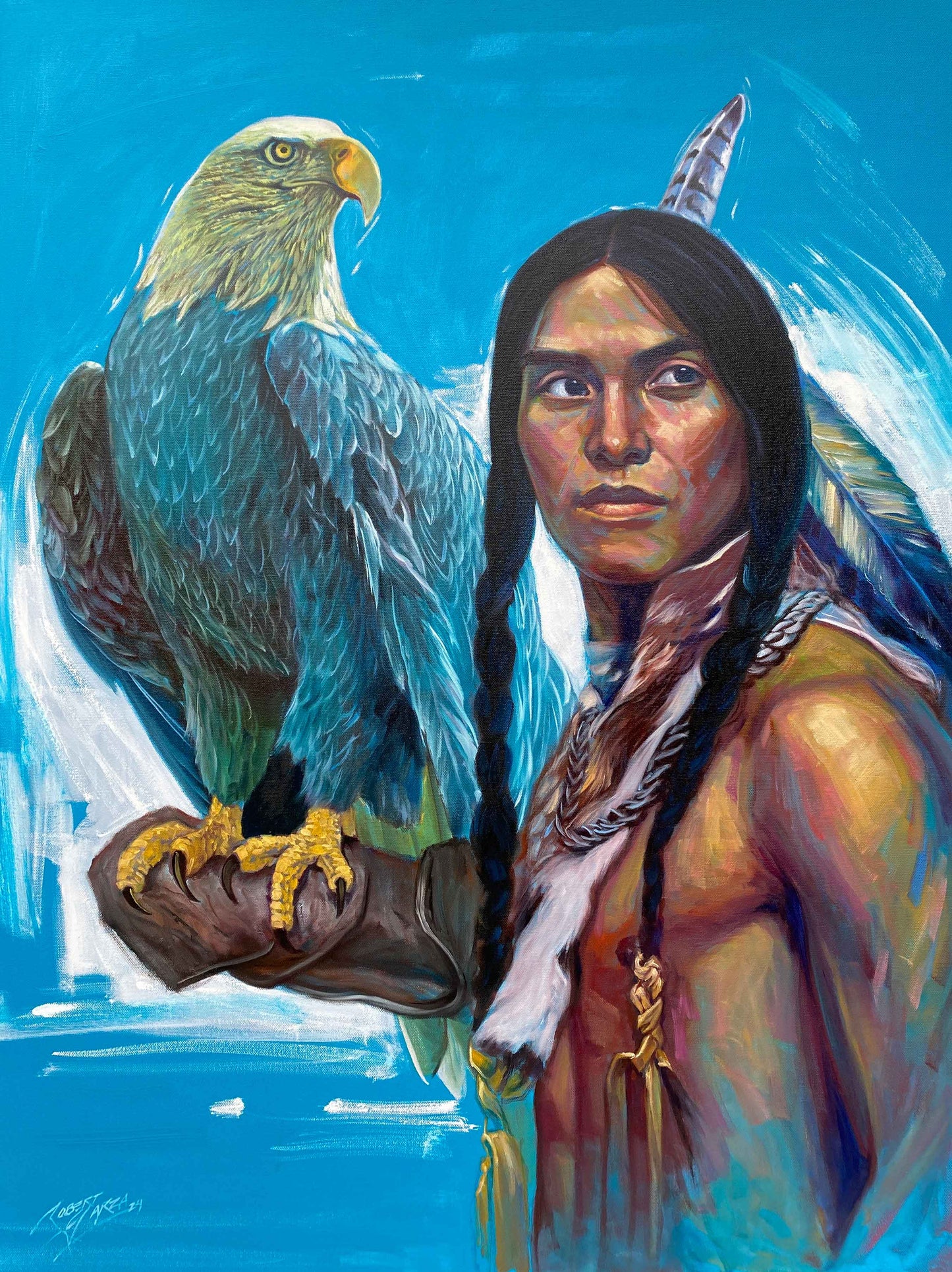 Brother Eagle - 30x40" Acrylic & Oil on Canvas