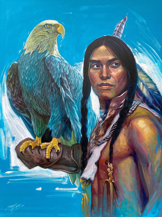 Brother Eagle - 30x40" Acrylic & Oil on Canvas