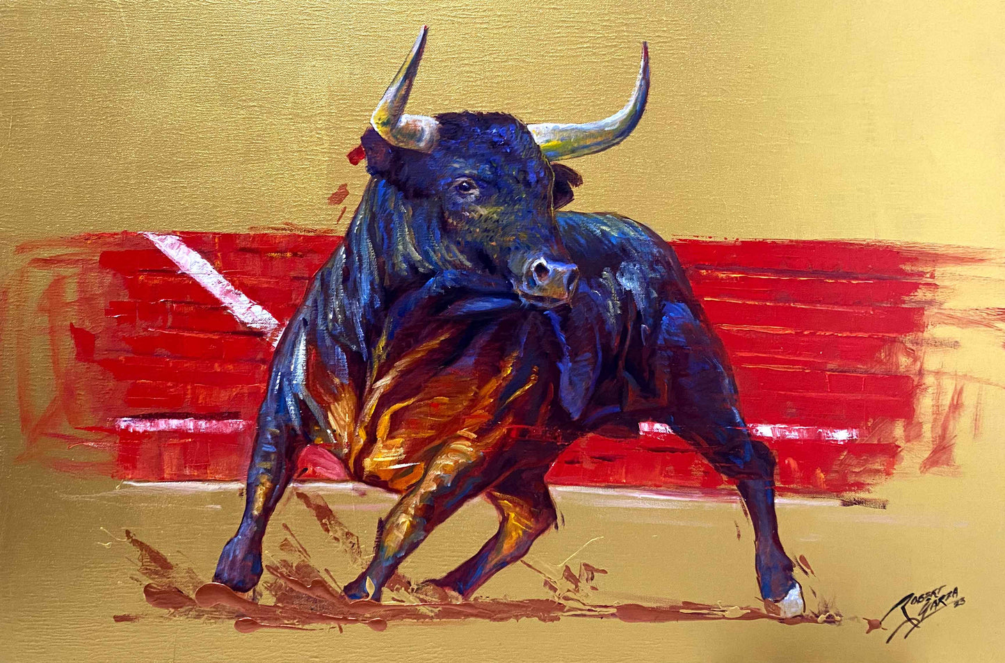 Bullet Rush - 36x24" Acrylic and Oil on Canvas