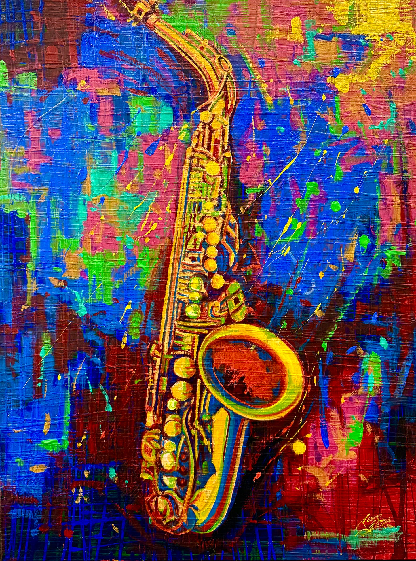 Passionate Melody 48” x 36” Acrylic & Oil on Canvas