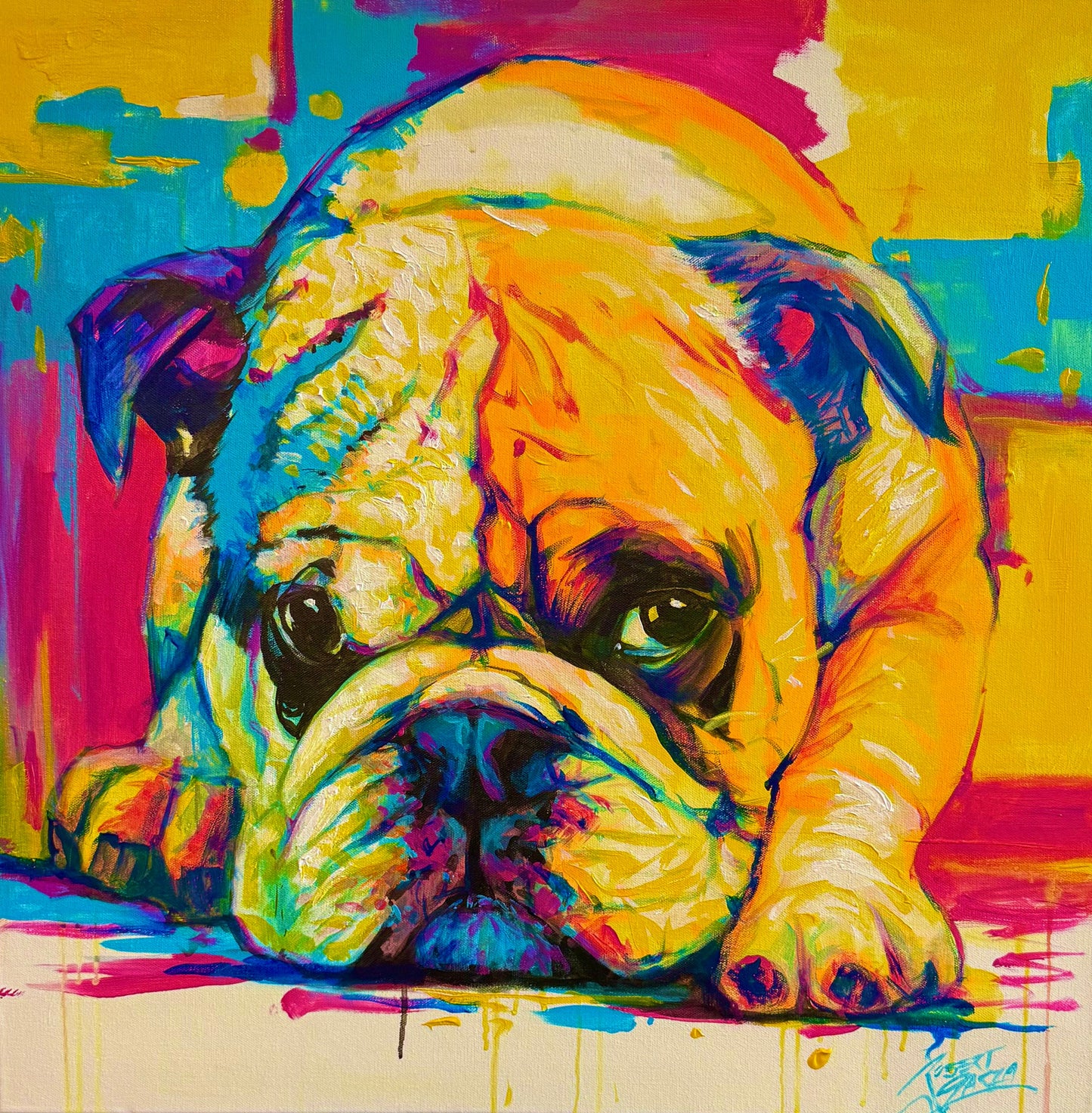 Color Me Loyal - 20" x 20" Acrylic on Canvas