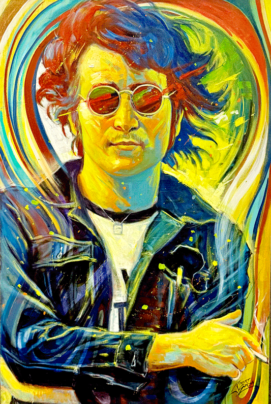 John Lennon  24" x 36" Acrylic & Oil on Canvas
