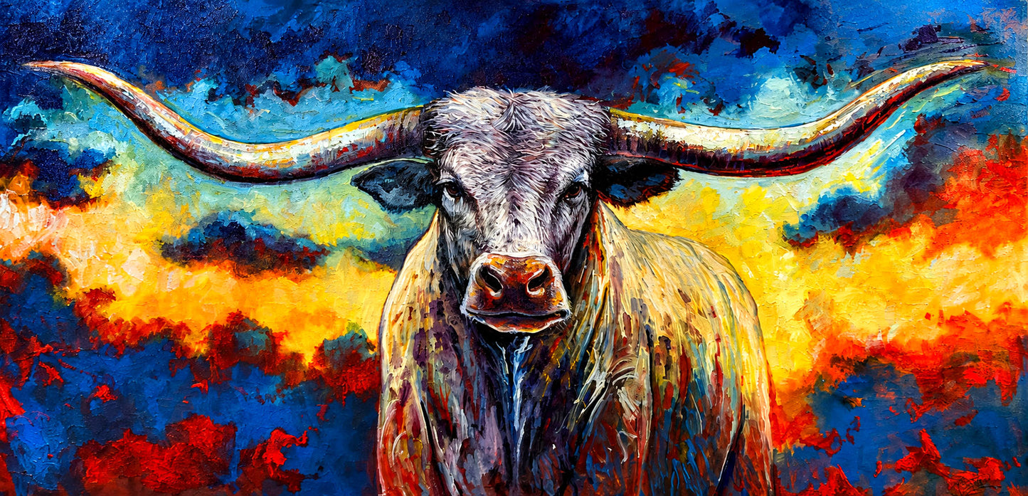 Texas Titán 36”x 72” Acrylic & Oil no canvas