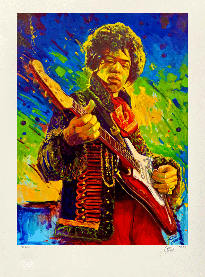 "Jimi Hendrix Eclipse of Strings" - Fine Art Print