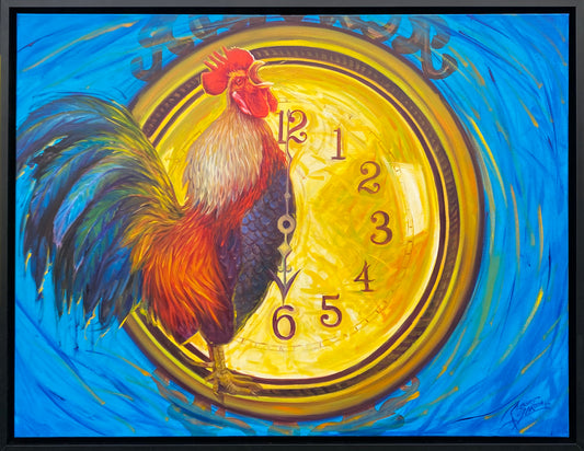 Good Morning - 42.5 x 32.5" Acrylic & Oil on Canvas