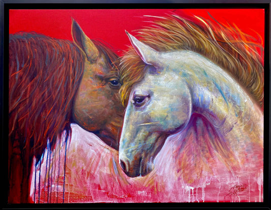 Two Halves - 42.5x32.5" Acrylic & Oil on Canvas