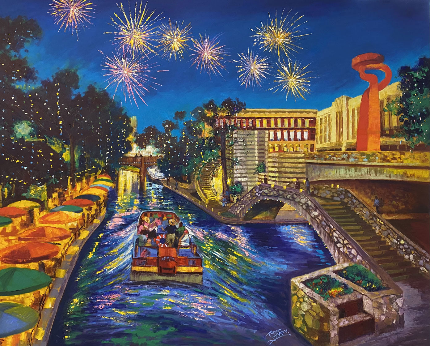 Bridge Over The Riverwalk - Fine Art Print