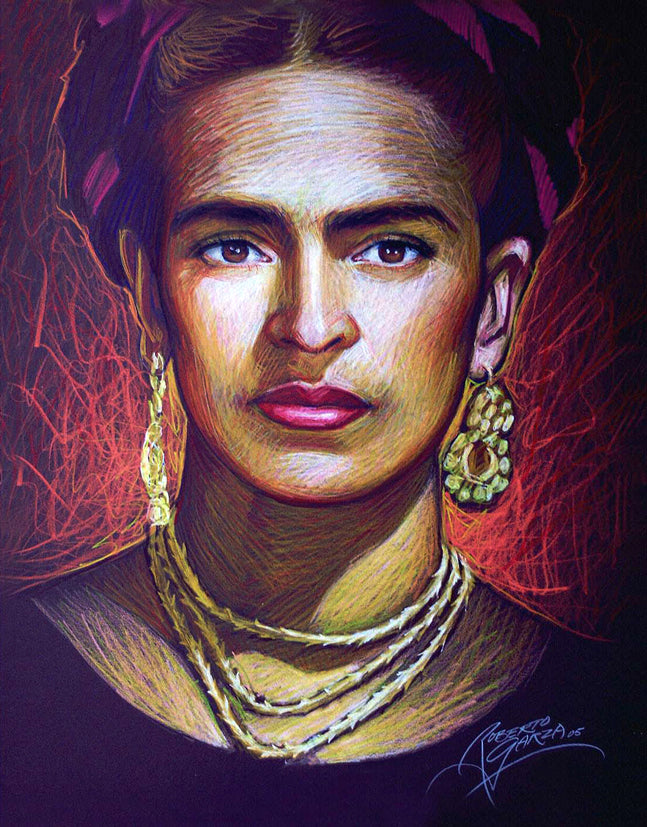 "Frida" - 17" x 21" - Colored Pencil on Acid Free Cardboard