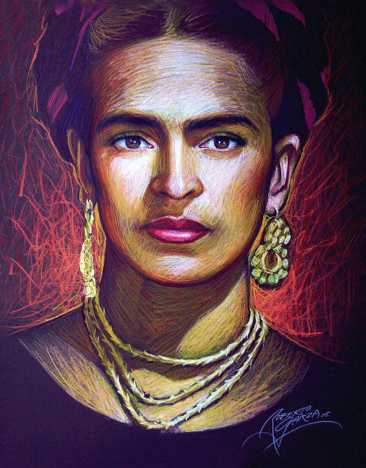 "Frida" - 17" x 21" - Colored Pencil on Acid Free Cardboard