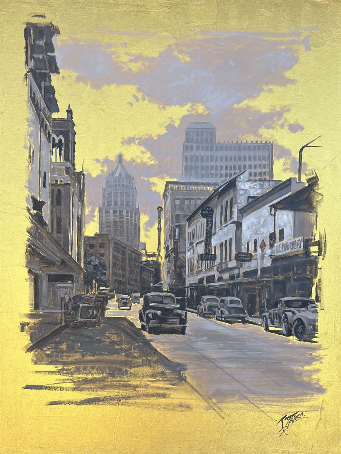 Golden Houston St. - Fine Art Print