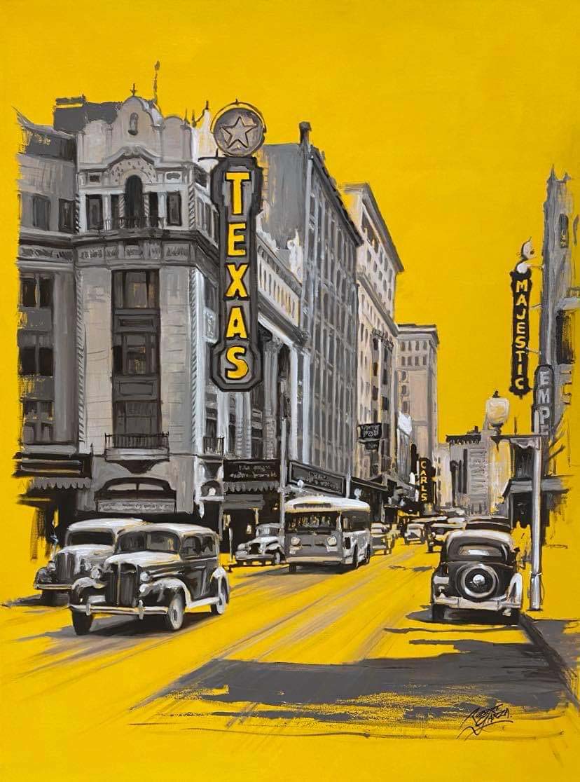 Memories of Old Houston St.2 (San Antonio) - Fine Art Print