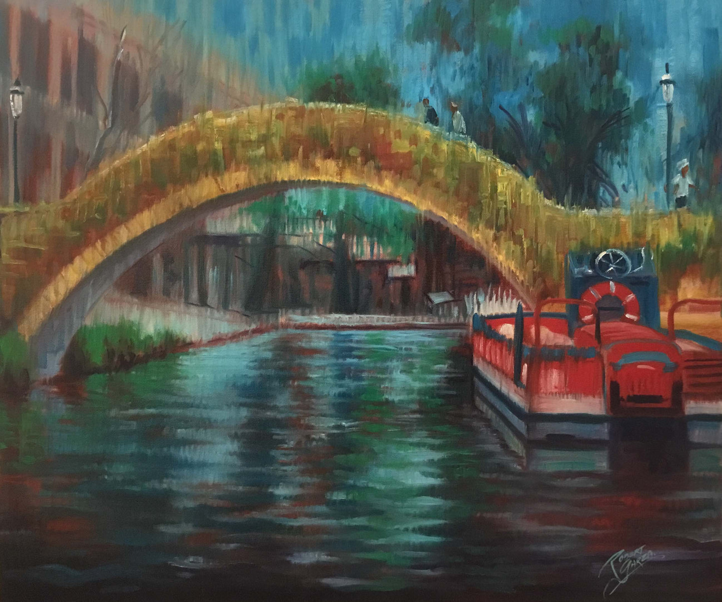 River Walk - 24" x 20" - Oil on Canvas