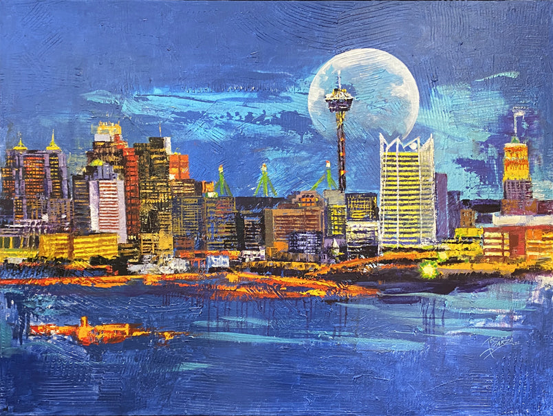 Golden San Antonio Skyline - Fine Art Print
