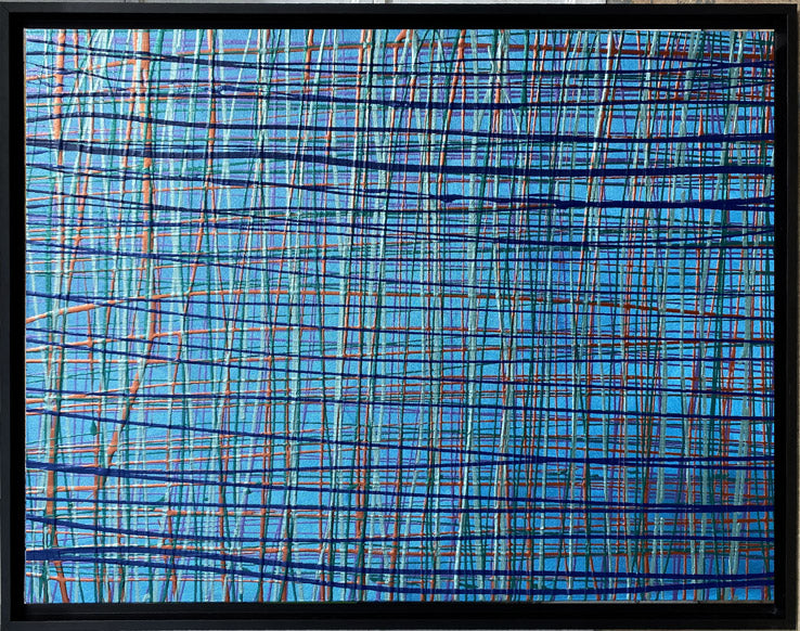 Infinity Lines 2 - 40" x 30" - Metallic Acrylic on Canvas