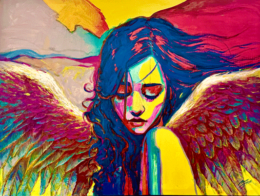 Amber Soul - 36x48" Acrylic on Canvas