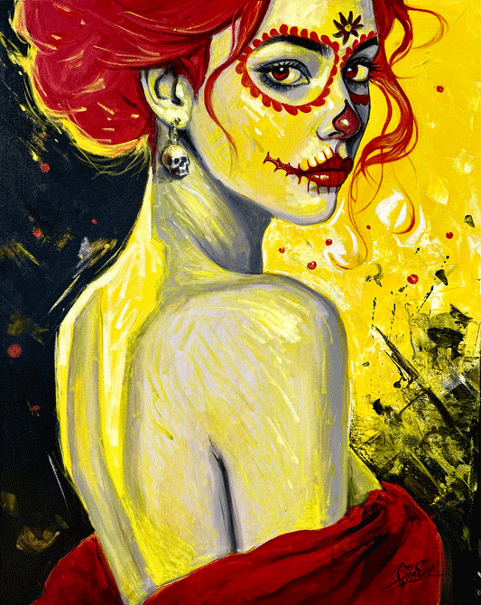 "Eternally Red" 30"X 24" Acrylic & Oil on Canvas