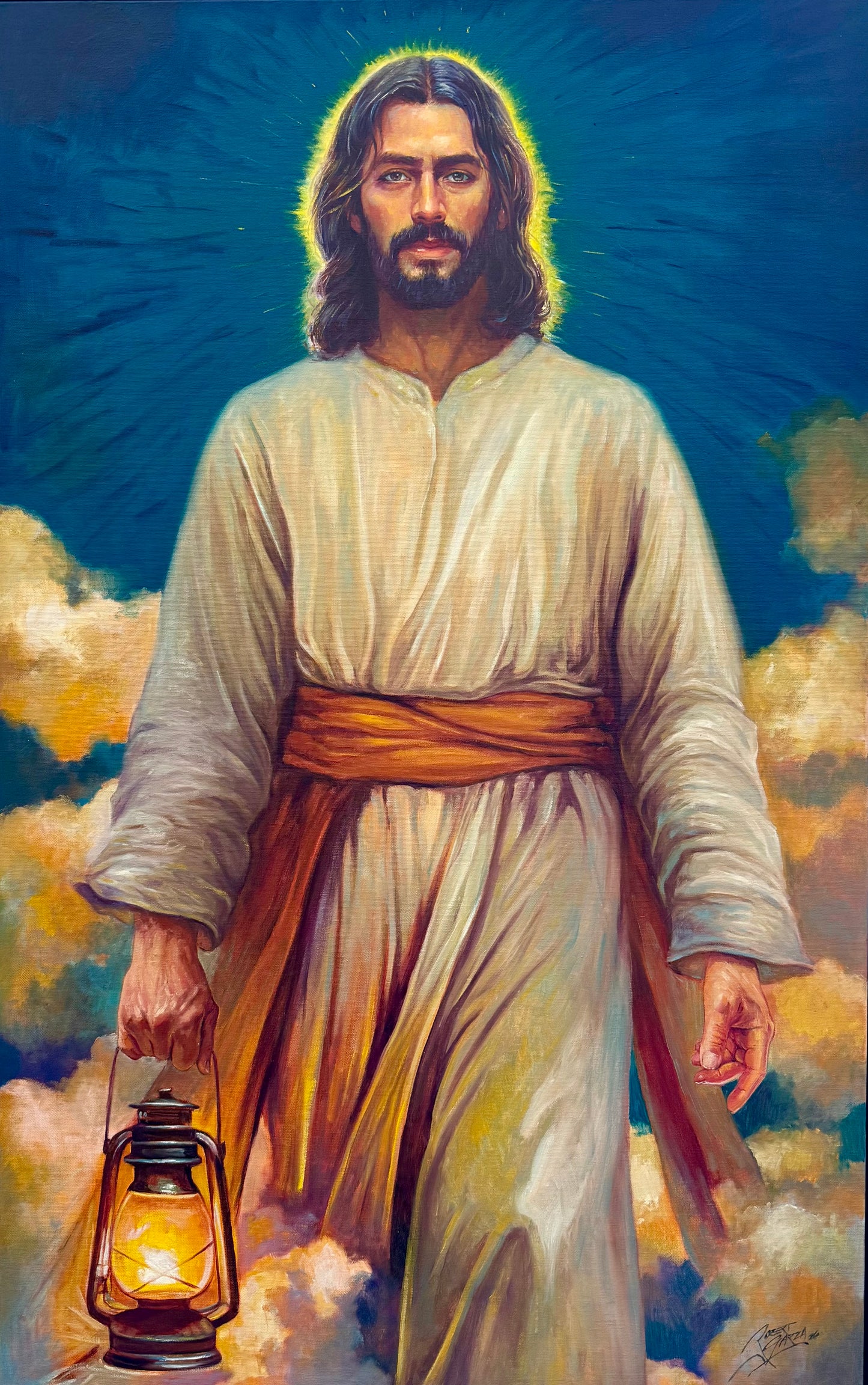 Jesús the Guide of Humanity 48”x30” Oil on canvas
