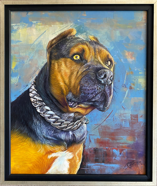 "Boxer Dog" 18"x24" Oil on Canvas