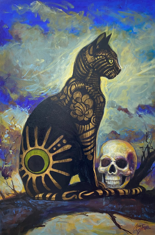 Feline Spirit - 24” x 36” Oil & Acrylic on Canvas