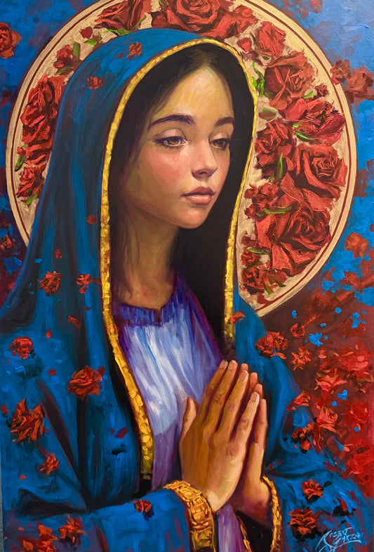 Saint Mary III - 24" x 36" Oil & Acrylic on Canvas