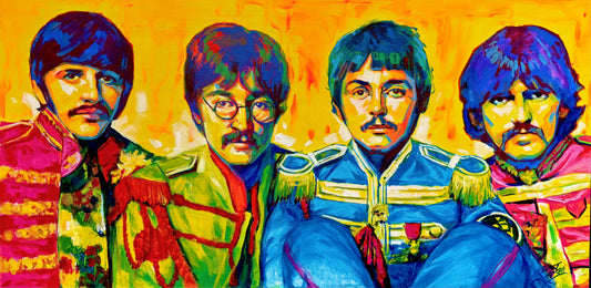 The Beatles 24” x 48” Acrylic on Canvas