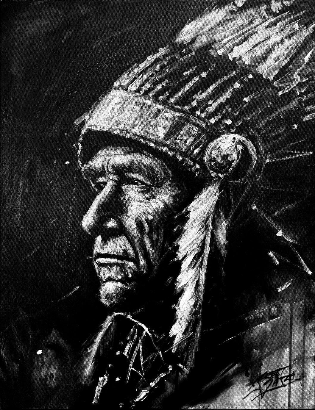 "Spirit of the Ancestors" 16"x20" Acrylic on Canvas