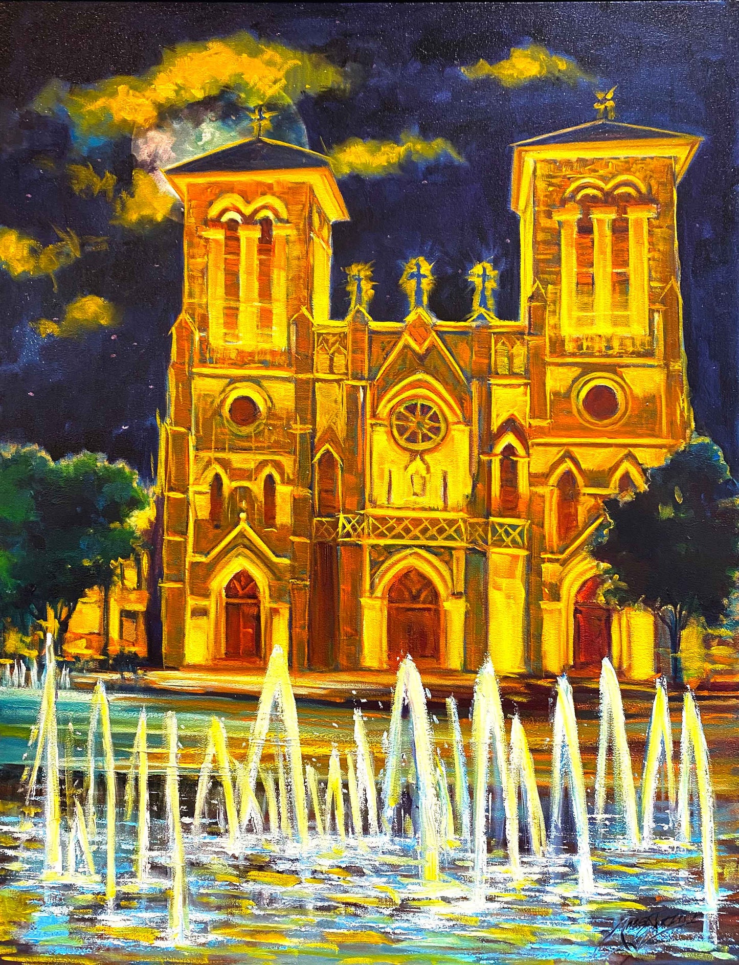 San Fernando Cathedral Fountains - Fine Art Print