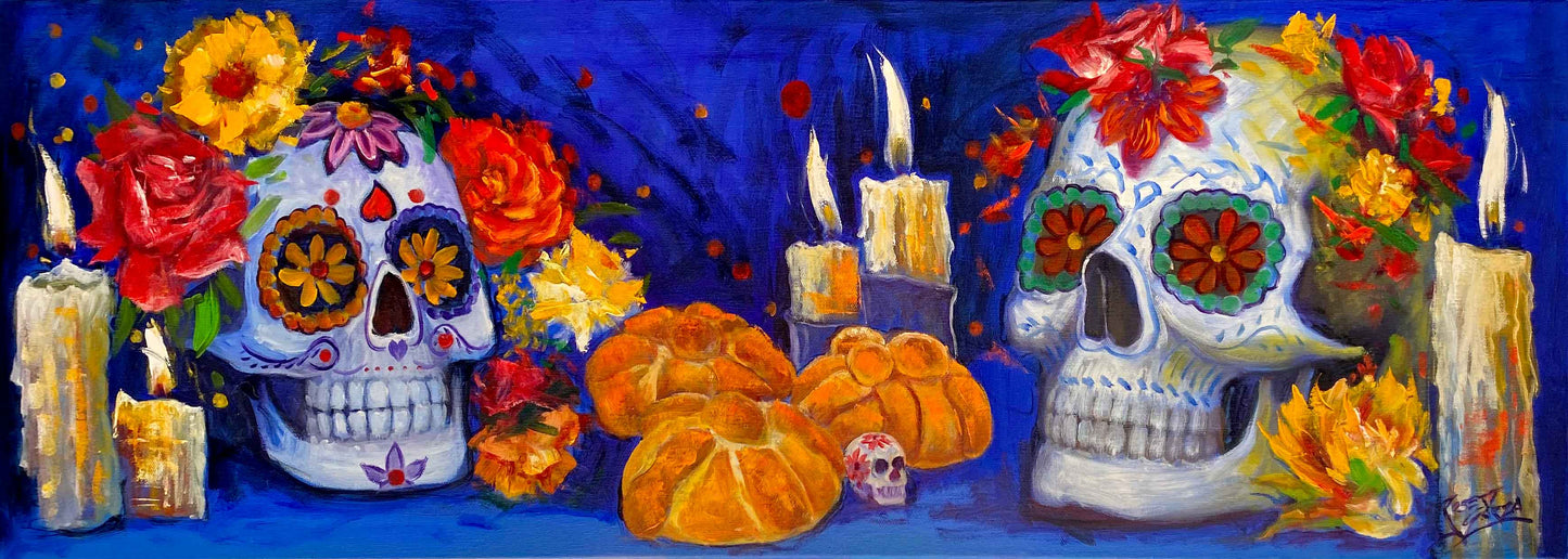 "Sweet Remembrance Altar" 12"x36" Oil & Acrylic on canvas