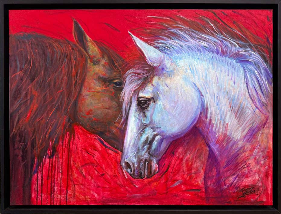 Two Halves - 42.5x32.5" Acrylic & Oil on Canvas