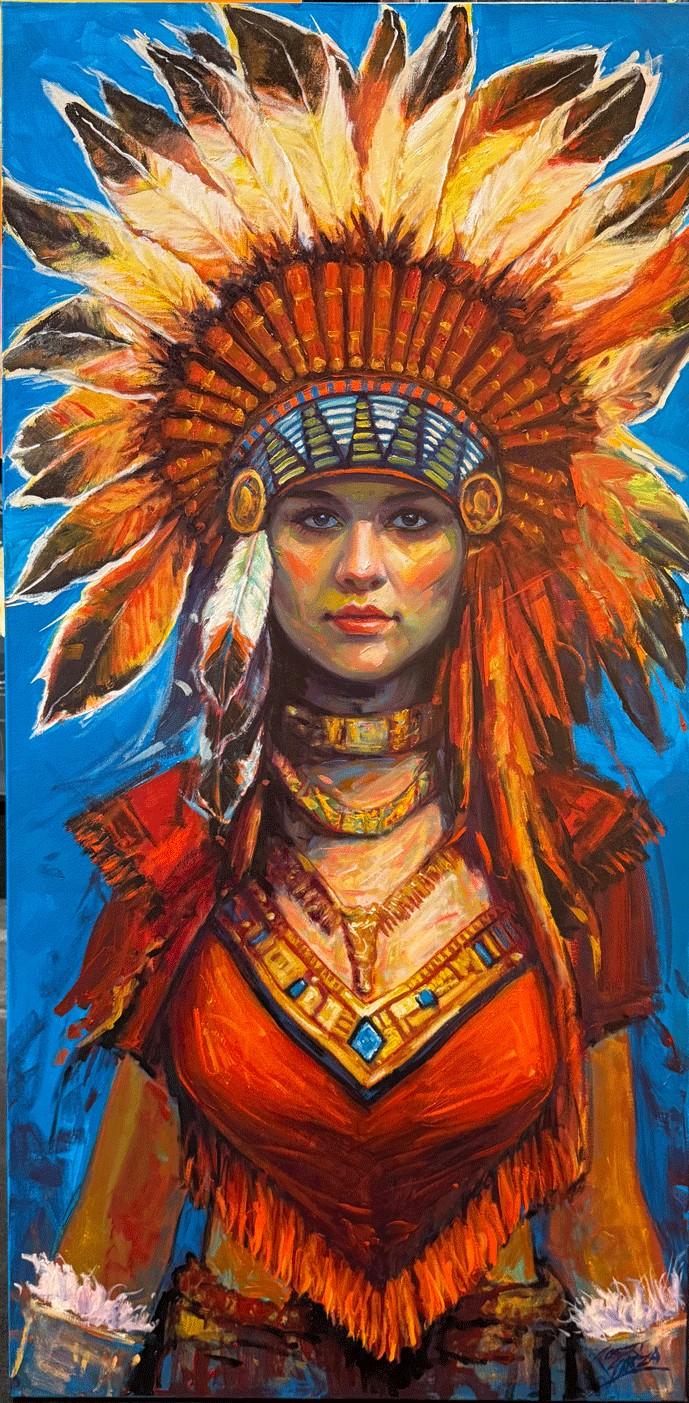 “Warrior Soul ” 48"x 24" Acrylic on Canvas