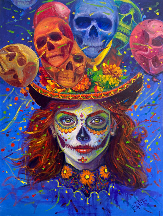 Celebration of Life and Death 30"x40" Acrylic & Oil on Canvas