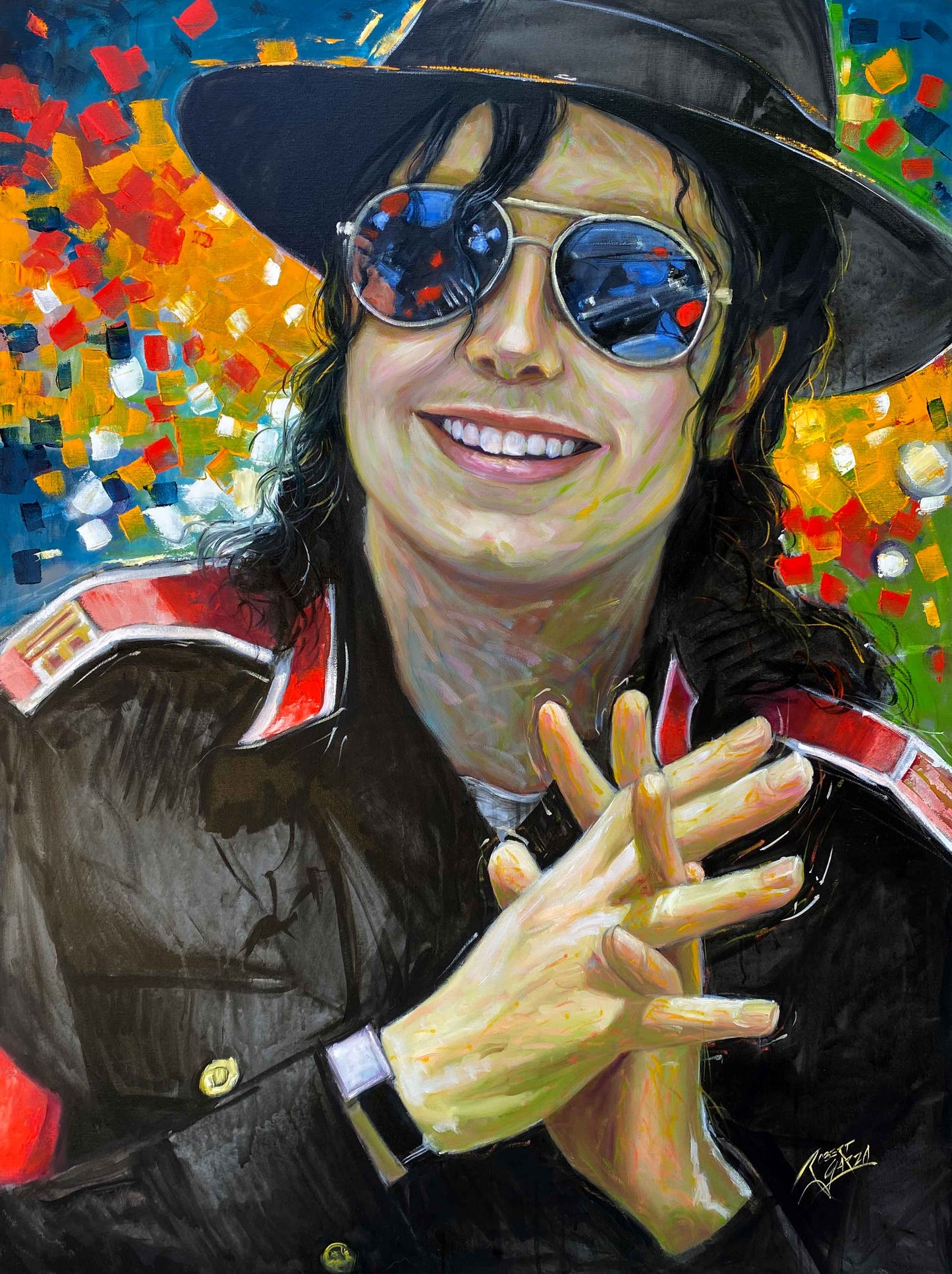 Michael Jackson "The King of Pop" - 36x48" Oil & Acrylic on Canvas