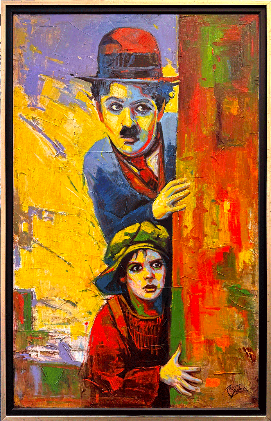 The Kid Charles Chaplin - 30x48" Acrylic on Canvas