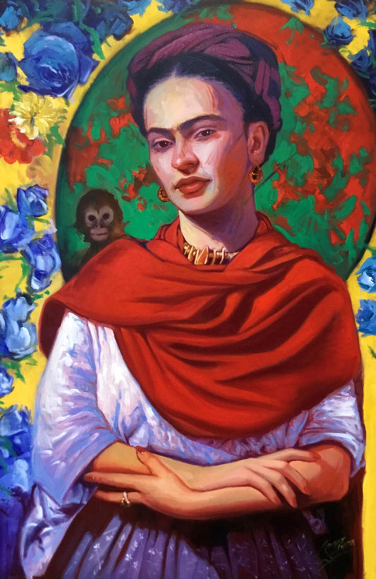 "Frida Kahlo" - 24" x 36" - Oil on Canvas