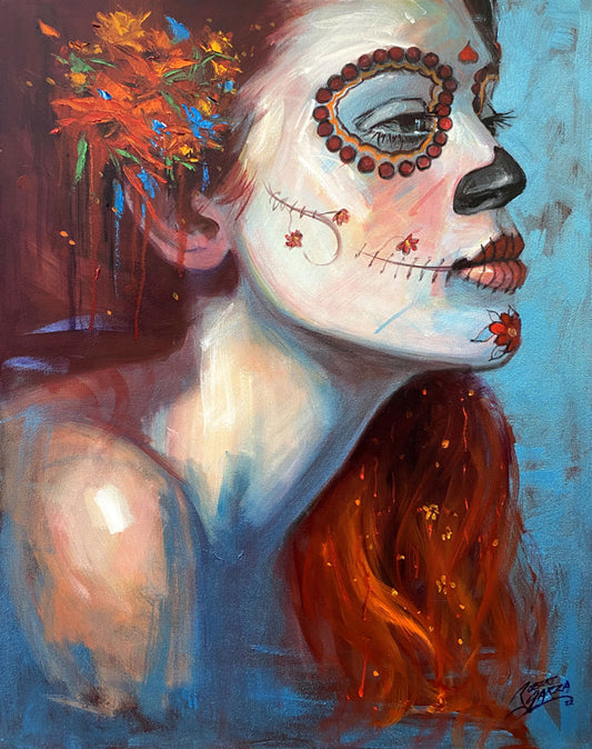 "Moonlight of the Death" - 24" x 30" - Acrylic on Canvas