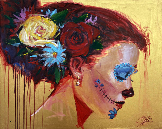 "My Death Lady" - 30" x 24" - Acrylic on Canvas