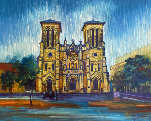 "San Fernando Cathedral 2" - 24" x 30" - Acrylic on Canvas