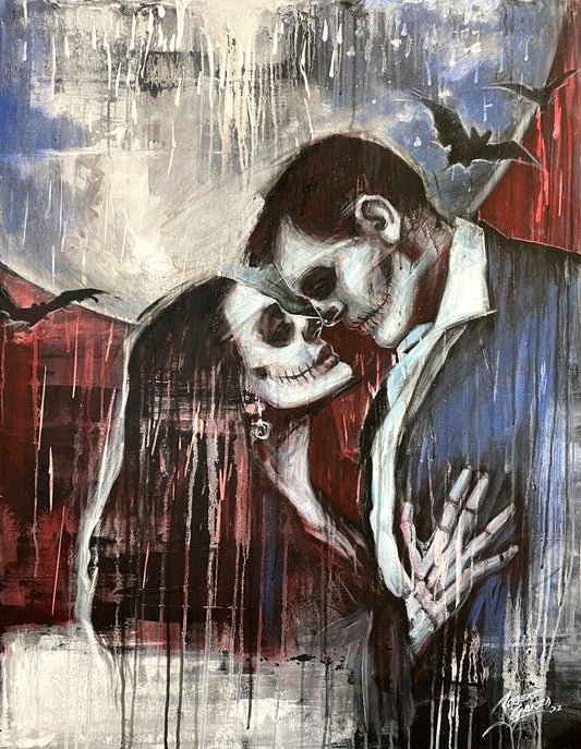 Together 'Till Death - 30x40" Mixed Media on Canvas