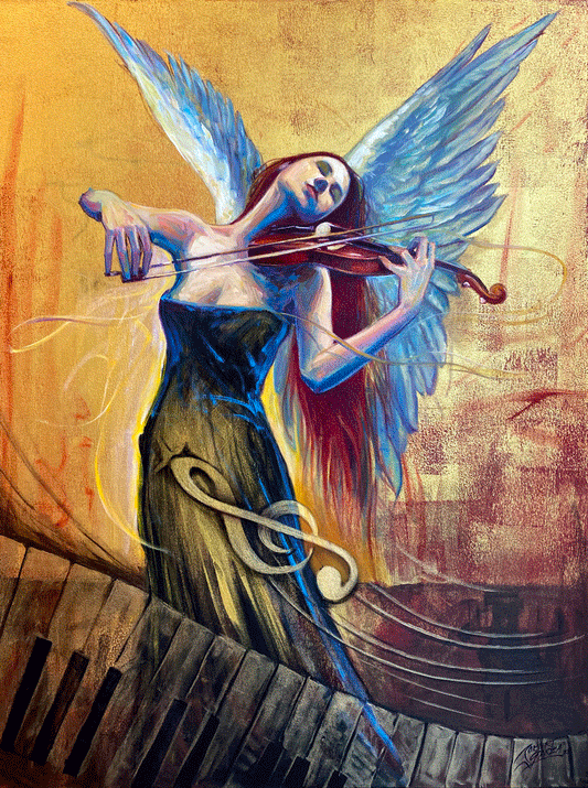 "Angelic Melody" - 36" x 48” - Mixed Media on Canvas