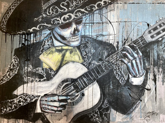 "The Mariachi" - 40" x 30" - Mixed Media on Canvas