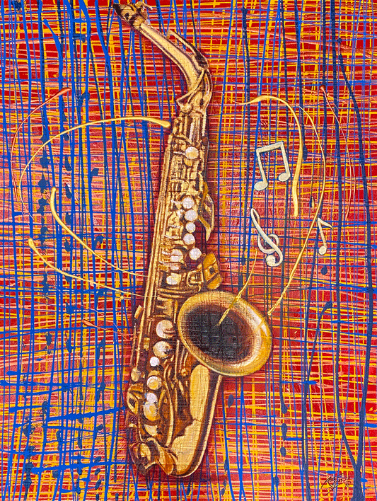 Passionate Melody - 36x48” Mixed Media on Canvas